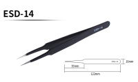 Set De 6 Pinzas De Precisión ESD Antiestática De Acero Inoxidable Herramientas De Reparación Para Electrónica Soldering Y Artesanía - details 9