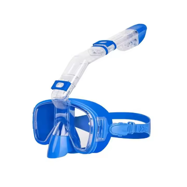 Gafas Mascara de Buceo Semiprofesional de Cristal Templado | Natación y Buceo 180° Panorámico | Color Azul | Talla L / XL - 1