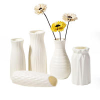 Vaso Nórdico De Plástico Para Flores Pequeño Y Moderno Decoración Para El Hogar Y Sala De Estar Jarrón De Almacenamiento Para Flores - details 2