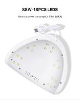 Luz UV Para Uñas LINMANDA 88W Con 18 LED Y 3 Configuraciones De Tiempo Para Manicura Profesional Uso Doméstico Y Viaje - details 4