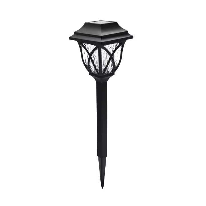 Farola solar, luz LED solar para jardín al aire libre, farola solar impermeable (luz cálida) - 1