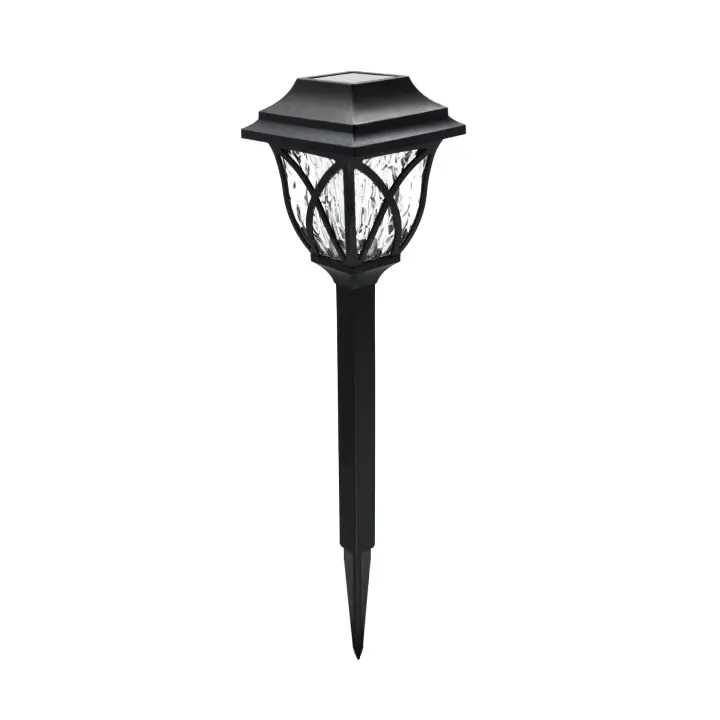 Farola solar, luz LED solar para jardín al aire libre, farola solar impermeable (luz cálida) - 1