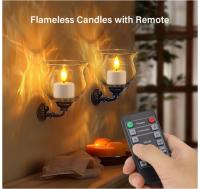Velas de té recargables, 12 velas LED eléctricas sin llama, impermeables, parpadeantes, con temporizador remoto, estación de carga para baño, hogar, habitación, Halloween, decoraciones de fiestas, verano. - details 5