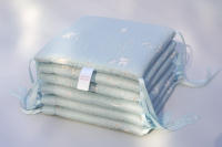 LALA - Juego de ropa de Cama para Cuna de Bebe, Algodón Puro, anticolisión, Gasa de cerca, Elephant Azul, 30x30, Pieza Entra, Lavado. - details 10