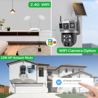 Cámara Solar WIFI Dual Lente Tres Pantallas 12MP 10X Zoom CCTV Exterior Con Seguimiento Automático Detecta Humanos Soporte PTZ IP66 Cam - details 1