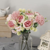 Bouquet De Novia Artificial En Blanco De Seda Peonia Decoración De Fiesta Y Jardín Para Bodas Aniversarios Cumpleaños Y Más - details 2