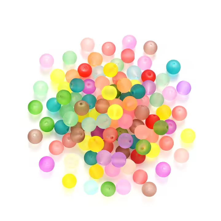 Cuentas de Vidrio Transparente y Mate de Colores Mixtos 500Pcs para Hacer Joyería DIY - 1