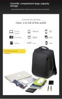 Mochila de viaje de gran capacidad para hombre, bolsa para ordenador portátil de negocios con carga USB, bolso personalizable para exteriores - details 34