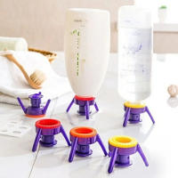Kit De 6 Piezas De Soporte Para Botellas Invertidas Y Taponables Ecológico Y Antievasión Para Ducha Y Cocina Ideal Para Gel De Ducha Y Shampoo - details 1