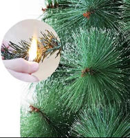 MEJORADA Árbol de Navidad NEVADO 120-210cm, Abeto Artificial Ignífugo con Hojas de Aguja, Decoración Navideña Ideal para Hogar, Oficina y Local con Soporte Metálico - details 2