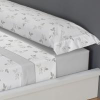 CARPE DIEM Juego de Sábanas de Microfibra Estampada Mod. JANE Color Gris- Conjunto de Ropa de Cama 3 o 4 Piezas para Cama 90, 105, 135, 150, 150/160 (2 Almohadas)  y 180 cm, Suaves, Transpirables  Válidos para Colchones hasta 28 cm de Grosor - details 2