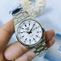 reloj hombre unisex SEIKO 5 SNK559J1 MADE IN JAPAN 36mm dial blanco correa de acero 30m WR - details 4