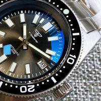 Reloj De Pulsera Automático Tandorio 41mm 62MAS Con Dial Negro Y Gris Banda De Goma Acero Inoxidable 300M Resistente Al Agua Bisagra De Cristal De Zafiro Bisagra De Zafiro Verde Lume - details 3