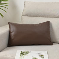 Funda De Cojín Elástica PU Impermeable De Color Sólido Soporte Lumbar Para Sofa Y Oficina Sin Núcleo De Almohada - details 14