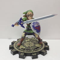 Figura De Acción Anime Zelda Legendaria Skyward Link Con Espada Maestra Adorno De Escritorio Regalo Para Niños Colección De Juguetes Unisex - details 1