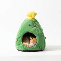 COTTECOTA-Cama Cueva para Mascotas tipo iglú, suave y acolchada, ideal para gatos y perros. Refugio cálido, cómodo y seguro, diseño decorativo para interior. Perfecta para dormir, relajarse y reducir el estrés. - details 0