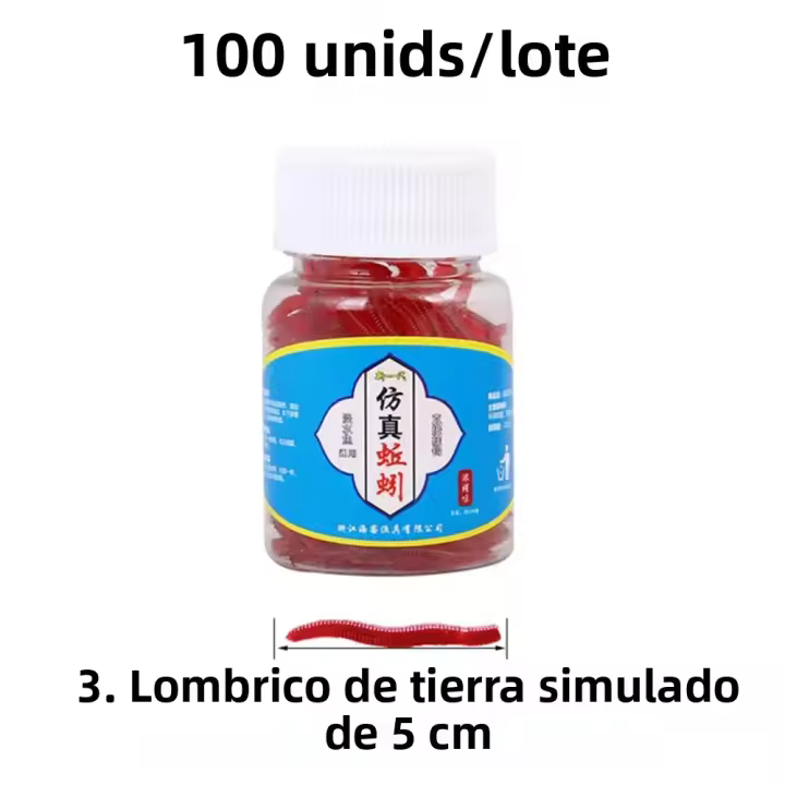 100pcs Bote De Polillas Suaves Simuladas Biónicas Sancho Artificial Pesca Cebo Realista Para Agua Dulce Y Mar Lanzamiento De Caña De Pescar - 1