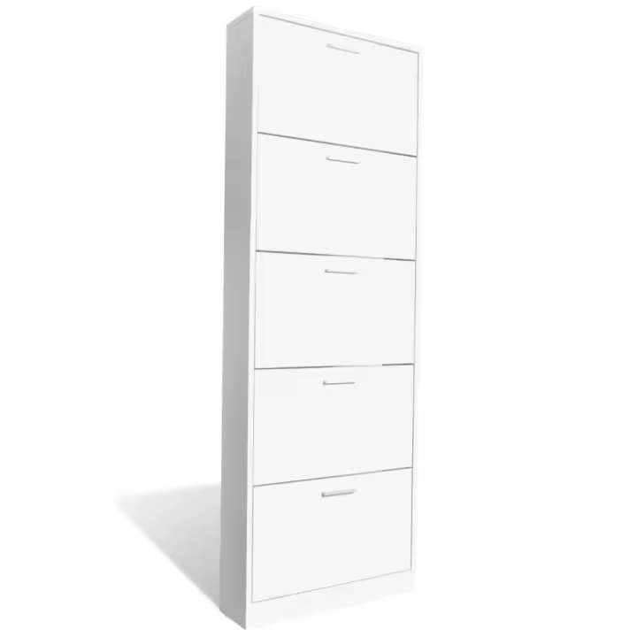 VidaXL Zapatero Harley 5 compartimentos abatibles 169x59x17 cm - 1