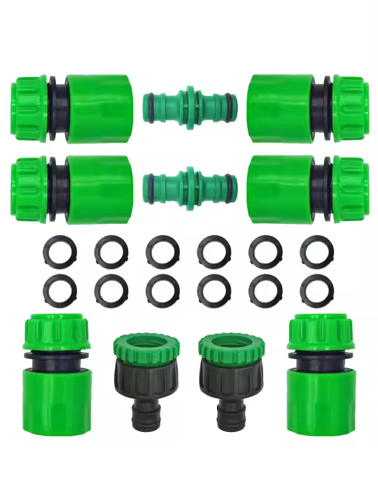 Conector Rápido De Jardín Tubo De Manguera ABS Adaptador Doble Macho 1/2" Extensor De Conector De Agua Para Tubería - 1
