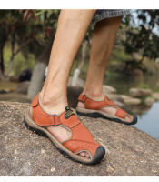 Sandalias De Verano Para Hombre Zapatos Planos Casuales Cómodos Y Antideslizantes Sandalias De Playa Ligeros Con Cordones Material Superior De Cuero Artificial Y Suela EVA - details 9