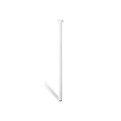 BUREI Pata Cilíndrica Acero Blanco Modelo 401G Medidas ø3x80cm - Herrajes para Muebles - 1
