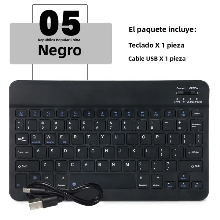 Mini Teclado Inalámbrico Bluetooth Para iPad iPhone Tablet Portátil Con Ratón Teclado Y Ratón Para Samsung Xiaomi Android - 1