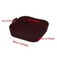 Almohadilla De Silicona Para Airfryer 22cm Accesorios Reutilizables Para Horno Y Fritura Eco-amigable Bandeja De Hornear Para Pizza Y Pollo Frito - details 5