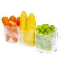 2pcs Caja De Almacenamiento De Alimentos Para Nevera Organizador De Cocina Fruta Verdura Especias Contenedor De Alimentos Para Puerta Lateral De La Nevera - details 5