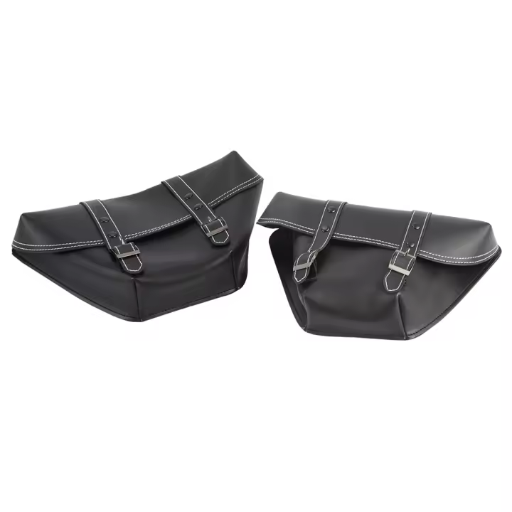 Bolsa Lateral De Motocicleta De Cuero PU Clásico Bolsa Herramientas Para Universal Cafe Racer Honda CB Custom Estilo Japón - 1