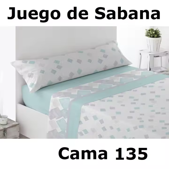 Juego Sábanas para Cama De 135, 3 Piezas ,Sábana Bajera, Encimera, Funda de Almohada,microfibra 100% poliester,cm,fespu - 1