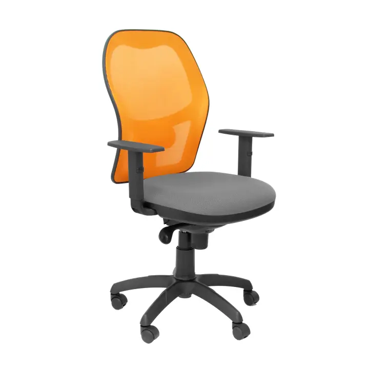 Piqueras Y Crespo Silla Jorquera Ergonómica Naranja y Gris - 1