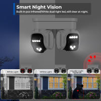 Cámara De Seguridad IP 4K Dual PTZ 8MP Con Zoom Digital 10X WiFi Exterior Vigilancia Cámara HD 4MP CCTV iCam365 APP Detección De Humanos - details 9