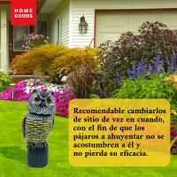 AYA MARKT Búho Espantapájaros, Búho Ahuyentador Eólico, Búho Espanta Palomas Realista, Gira la Cabeza 360º,No Necesita Pilas,para Jardín,Campo,Balcón - details 3