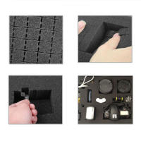 Caja De Herramientas De Seguridad 280x240x130mm ABS Plástico Estuche De Almacenamiento Con Espuma Interior Para Exteriores - details 4