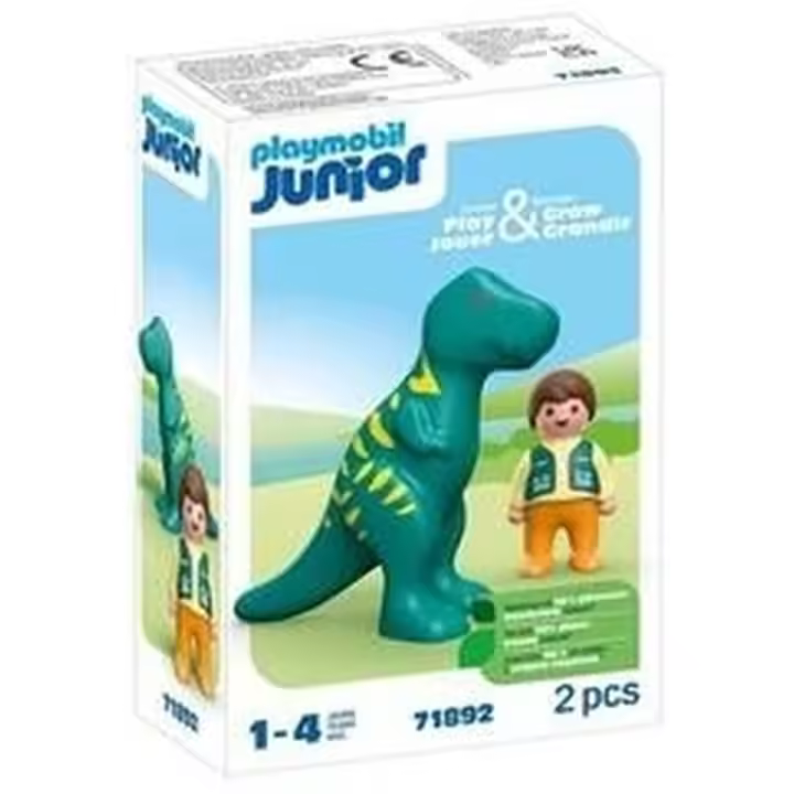 Playmobil Para Niños De 1 + Años Playmobil Junior - Héroes Del Día A DíaFigura De Hombre Y Dinosaurio - 1