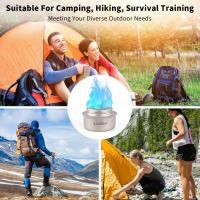 Estufa De Camping Portátil Mini Ligera De Ti Para Combustible Álcool Eficiente Y Segura Para Actividades Al Aire Libre Y Acampar - details 4