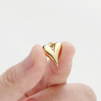 4pcs Colgante De Corazón De Amor Sólido En Oro 14K 18K Con Anillo De Salto Para Suministros De Joyería DIY Accesorios De Joyería - details 22