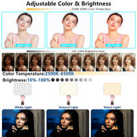 Luz De Rellenado LED Recargable Con Clip Para Videoconferencia Y Autoceño Compatible Con iPhone Android iPad Y Laptop Ideal Para Maquillaje TikTok Vlog - details 3
