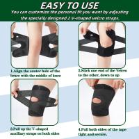 Rodillera ajustable para hombres y mujeres con estabilizador lateral para correr, hacer ejercicio y deportes. Rodillera de compresión rotuliana para dolor de artritis, desgarro de menisco y recuperación de lesiones por tendinitis (1 unidad). - details 4
