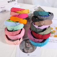 Nuevas Diademas Para Mujeres Y Niñas Enredadera De Cabello De Color Sólido Diadema Simplicidad Retro Accesorio De Cabello Para Maquillaje - details 9