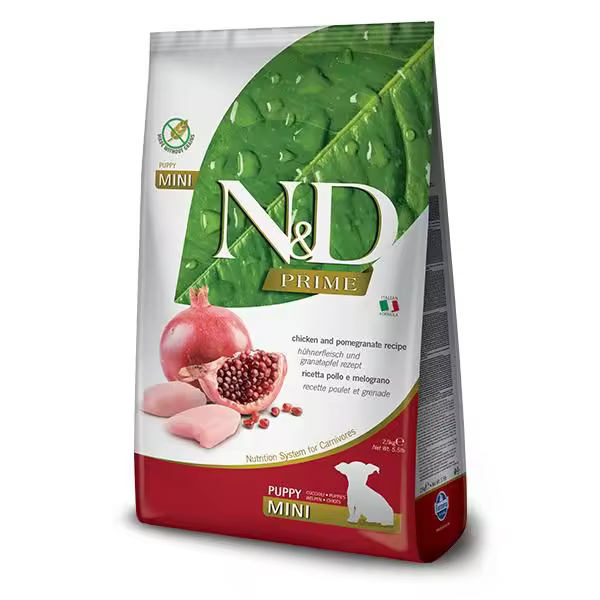 FARMINA N&D DOG PUPPY PRIME MINI POLLO 2,5KG / Alimento completo para cachorros y perras gestantes o lactantes de raza mini o pequeña - 1