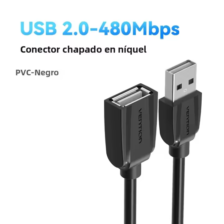 Cable De Extensión USB 3.0 Vention Macho a Hembra Para PC Laptop TV PS4 Mouse Xbox Cable De Datos USB 2.0 Compatible Con Smart Devices - 1