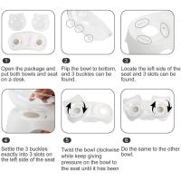 Tazas De Comida Para Gatos Con Base Antideslizante Doble Estilo Ergonómico Anti Vómito Y Antiartrose Para Perros Y Gatos Productos Para Mascotas - details 4