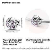 Pendiente Original De Joyería De Moda Clásica Serie Romántica Loto De Bolas S925 Plata Pura Con Zirconia Regalo DIY - details 33