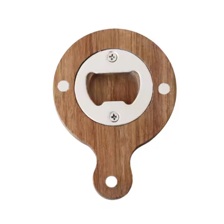 Abrepuertas Magnético De Madera De Acacia Leeseph Personalizable Creativo Para Favor De Boda Cervecería Barra Eco-amigable - 1