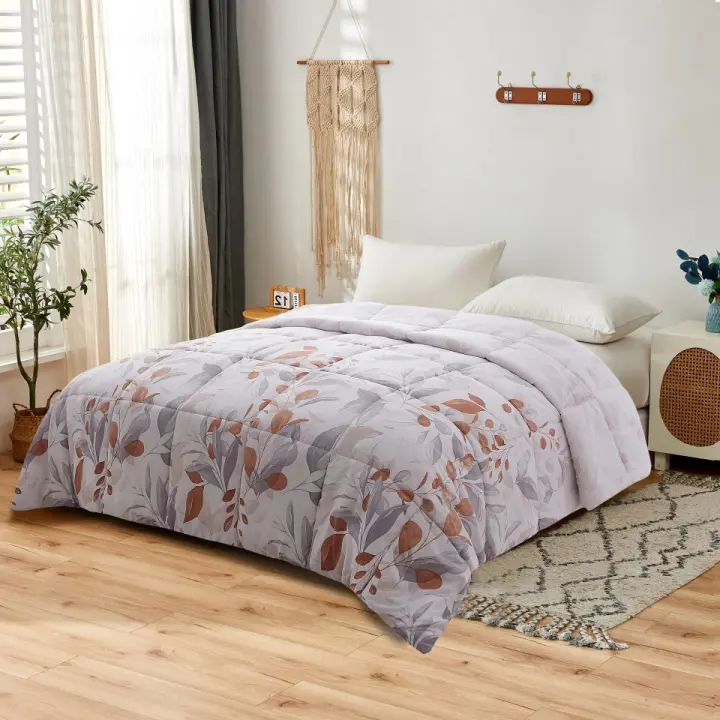 NOVOTEXTIL Colcha Gruesa Reversible Premium Tamaño 135/150 x 1 90 cm NO inclue funda de cojín Relleno Ultra Cálido 250gr/m² Efecto Térmico Tipo Pluma Ideal Primavera Otoño Tejido Estampado de Alta Calidad Acolchado - 1