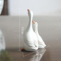 Estatua De Resina De Pato Perfecta Para Manualidades Patrón De Pato Madre Y Hijo Decoración Para Armario Sala De Estar Estilo Pastoral - details 6