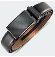 Cinturón De Cuero Genuino Para Hombre Automático Moda Casual Ancha 3.5cm Fijación Ratchete Para Pantalones Y Cintura - details 6
