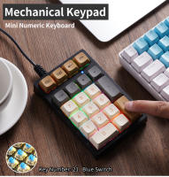 Teclado Numérico Mecánico APAYADO T21 Con Cable Y Luz Multicolor Para Contabilidad Y Finanzas 21 Teclas Mini Estilo Numeric Keyboard - details 0