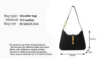 Bolso De Hombro De Lujo Pequeño Para Mujer En Cuero PU Versátil Con Cierre De Cremallera Bolsa Abrazadera Moda Sensación Avanzada - details 0